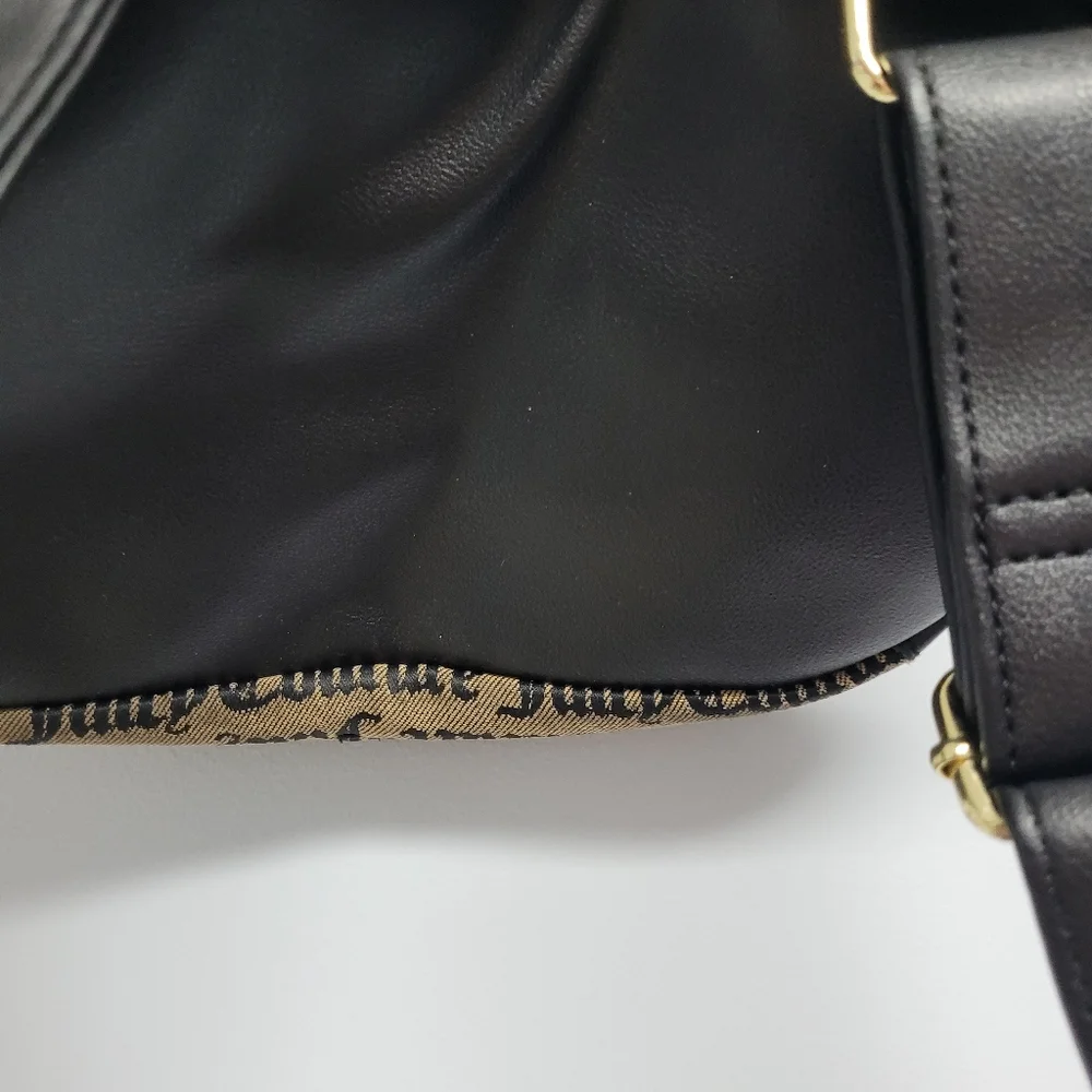 Juicy Couture Backpack Bag‎ Logo Black Brown Pop Out